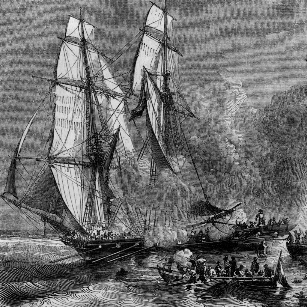 Capture of a Slave Ship by the Royal Navy